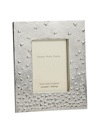 Lancaster and Gibbings Floating Hearts Pewter Photo Frame