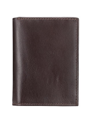 John Lewis & Partners Paisley Leather Shirt Wallet, Brown
