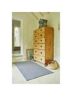 Weaver Green Provence Recycled Plastic Indoor & Outdoor Rug, Navy, L110 x W60 cm