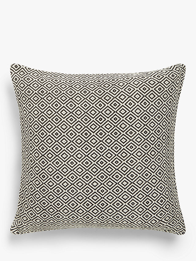 John Lewis Diamonds Cushion, Black / White