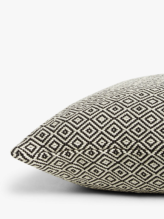 John Lewis Diamonds Cushion, Black / White