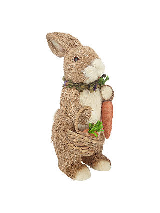 John Lewis & Partners Straw Rabbit with Basket
