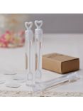 Ginger Ray Vintage Affair Heart Tube Bubbles, Pack Of 24