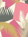 Cole & Son Deco Palm Wallpaper, Pink, 105/8038