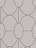 Cole & Son Riviera Wallpaper, Grey / Black, 105/6027