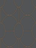 Cole & Son Riviera Wallpaper, Charcoal, 105/6029
