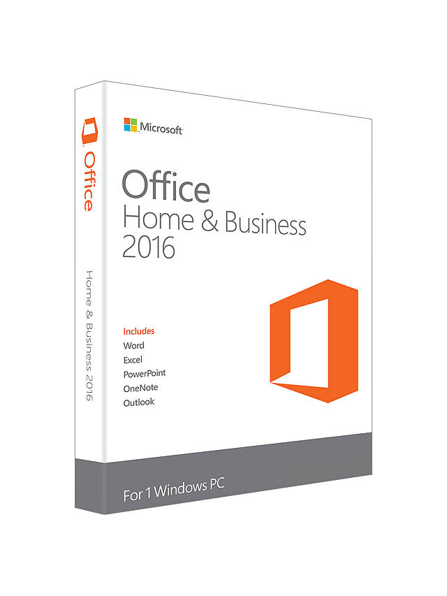 Microsoft Office Home and Business 2016, Lifetime Subscription for 1 PC