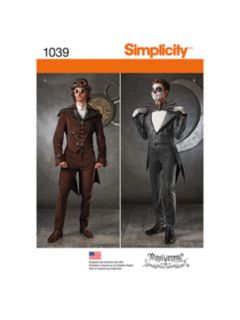 Simplicity Men's Cosplay Costumes Sewing Pattern, 1039, AA