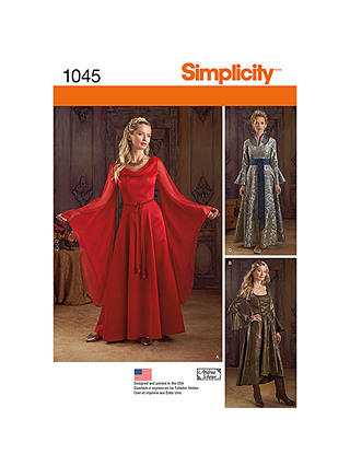 Simplicity Women's Fantasy Costumes Sewing Pattern, 1045