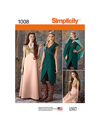 Simplicity Women's Fantasy Costumes Sewing Pattern, 1008, R5