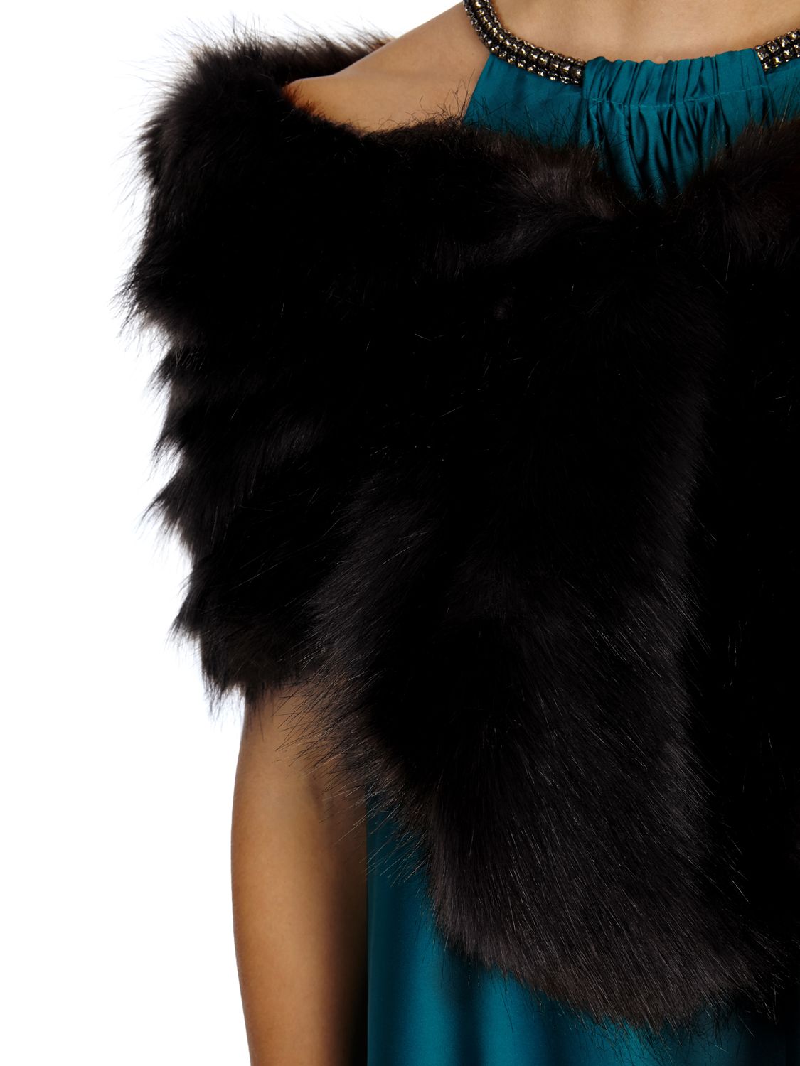 coast faux fur wrap