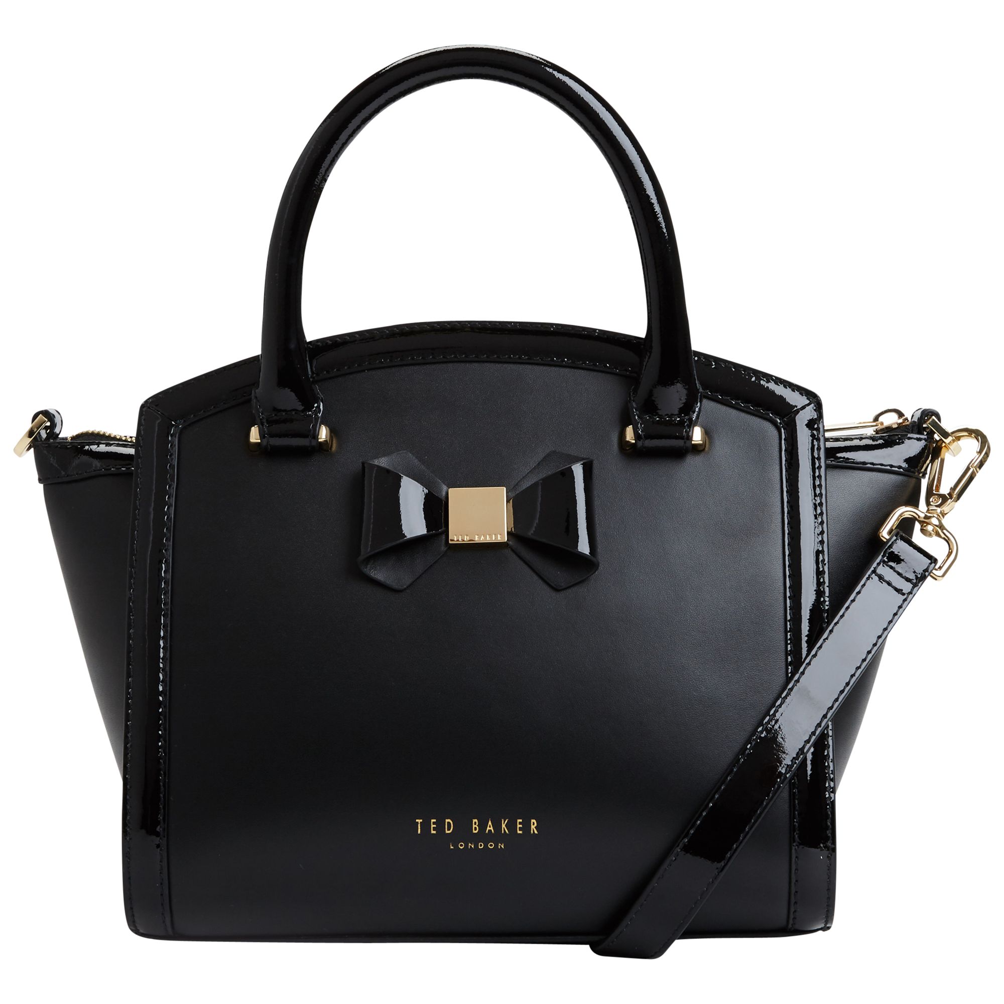 Ted Baker Curved Top Bow Leather Tote Bag