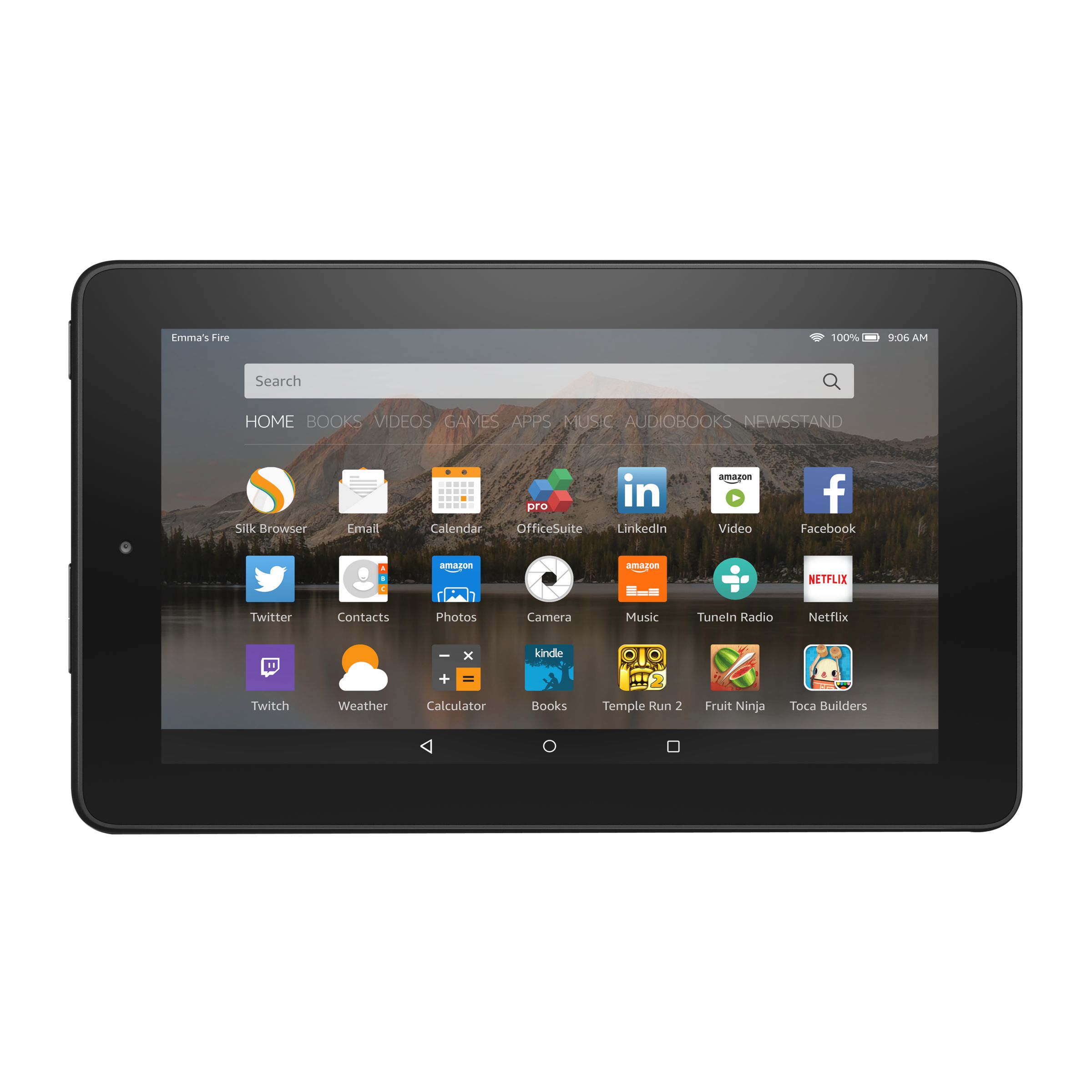 Amazon Fire 7 Tablet, Quad-core, Fire OS, Wi-Fi, 8GB, 7"
