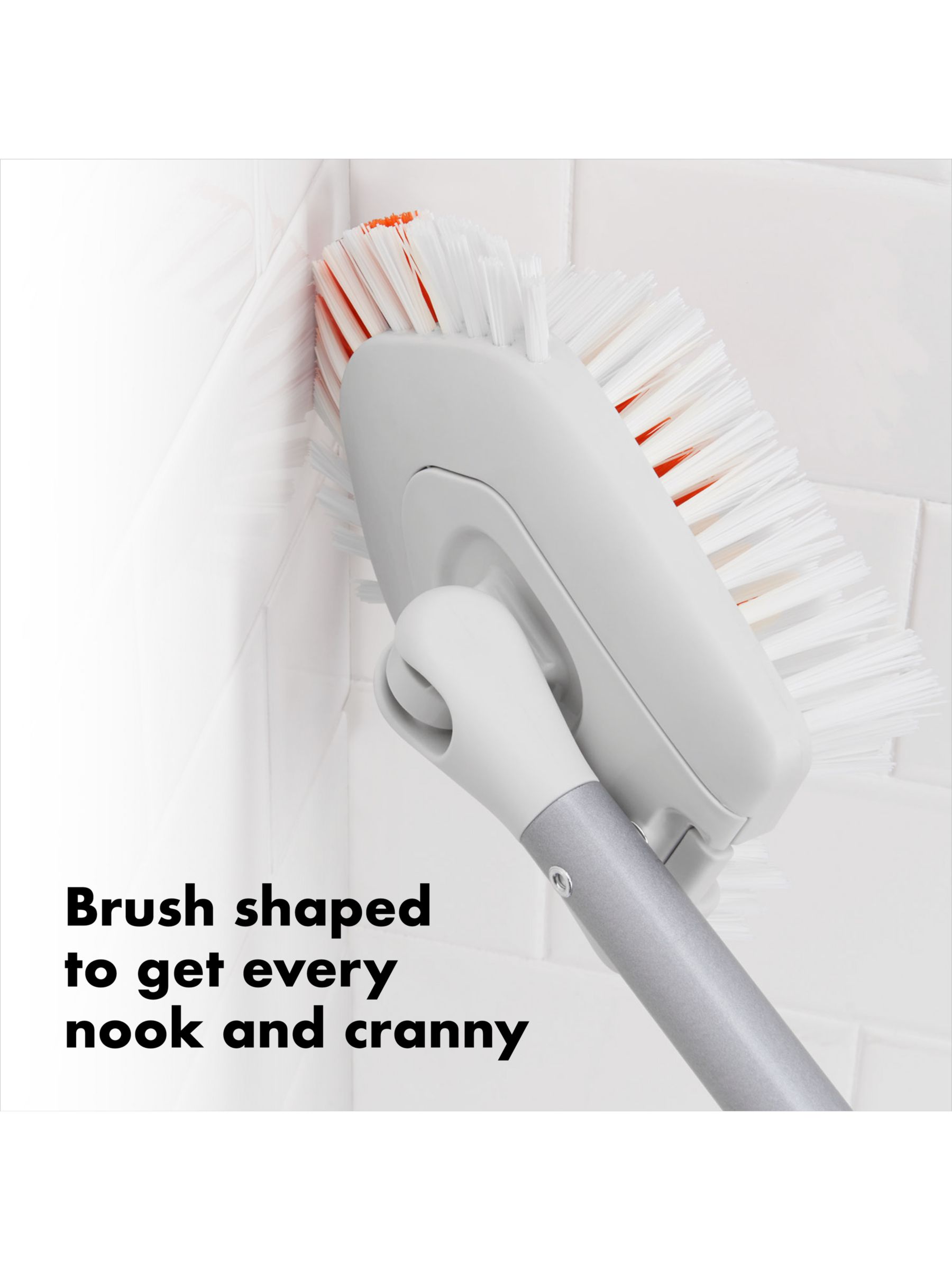 Grout Brush Scrubber Head V-shaped Twist-on Attachment Tough