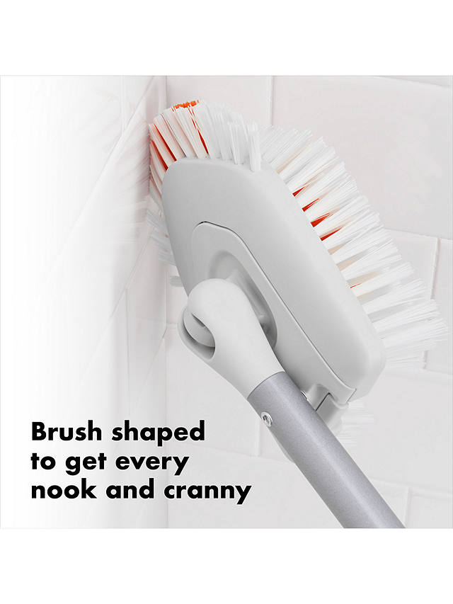 Multi-Colour OXO Good Grips Grout Brush & Good Grips Extendable Tub and Tile Brush Refill 