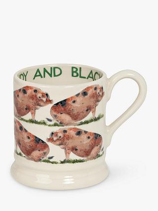 Emma Bridgewater Sandy & Black Pig Half Pint Mug, Multi, 310ml