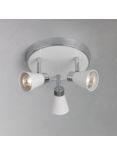 John Lewis & Partners Logan GU10 LED 3 Spotlight Ceiling Plate, White