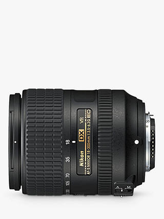 Nikon AF-S DX NIKKOR 18-300mm F/3.5-6.3G ED VR Wide Angle & Telephoto Lens, Black