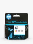 HP 62 Tri-Colour Original Ink Cartridge, Single, Instant Ink Compatible