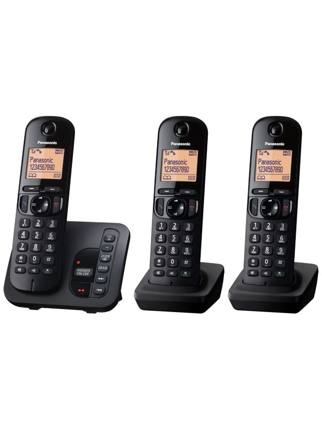 Panasonic KX-TGC223EB Trio Digital Cordless Phone with LCD Display & A