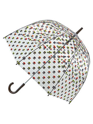 Orla Kiely by Fulton Birdcage Floral Umbrella, Clear/Multi