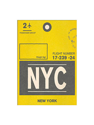 Nick Cranston - Luggage Labels: New York Unframed Print with Mount, 40 x 30cm