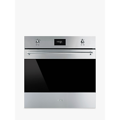 Smeg SF6372X Classic Built-In Electric Multifunction Single Oven, Stainless Steel
