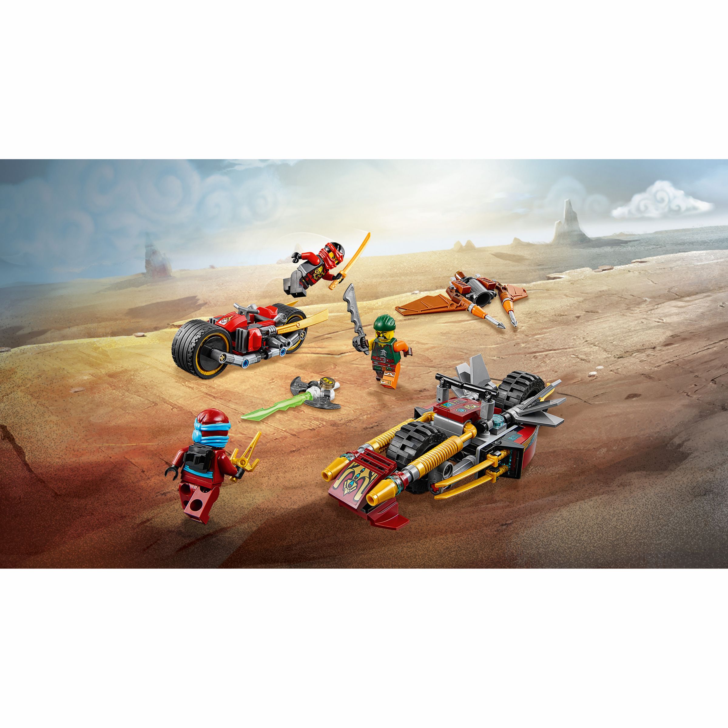 lego ninjago ninja bike chase