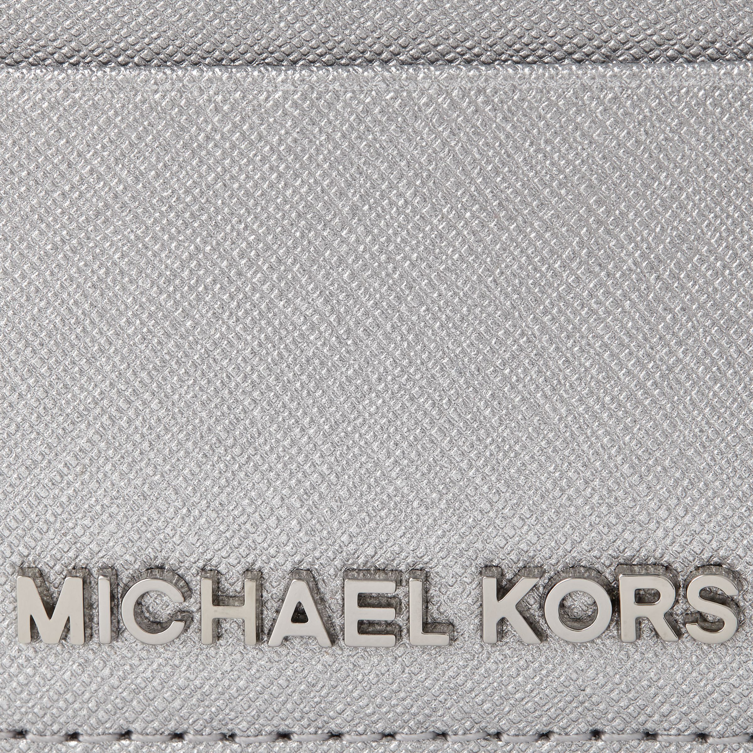 MICHAEL Michael Kors Jet Set Travel Leather Card Holder, Silver