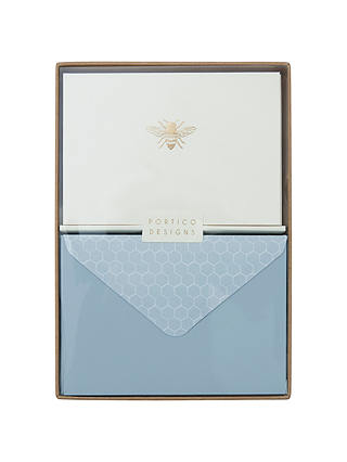 Portico Foiled Bee Notecards, Box of 10