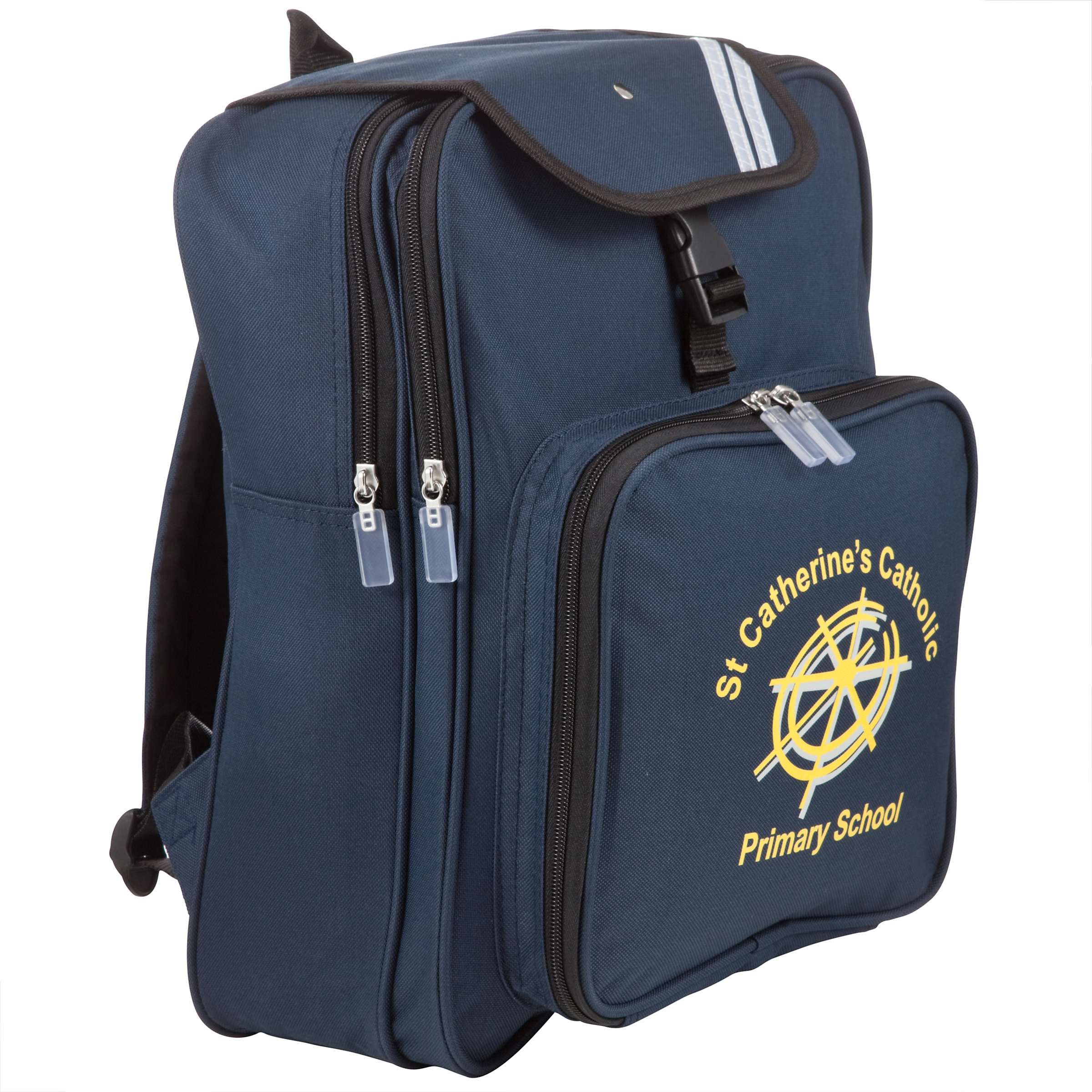 Buy St Catherine's Catholic Primary School Backpack, Navy Online at johnlewis.com
