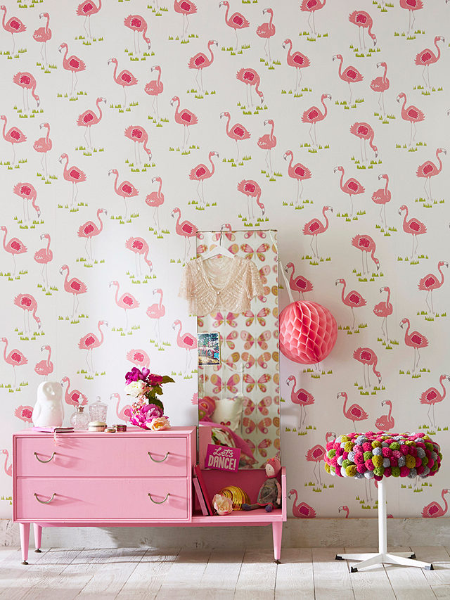 Scion Felicity Flamingo Wallpaper, 111277