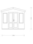 Crane Garden Buildings 3 x 2.5m Storage Chalet, Door on Right, FSC-certified (Scandinavian Redwood), Flint