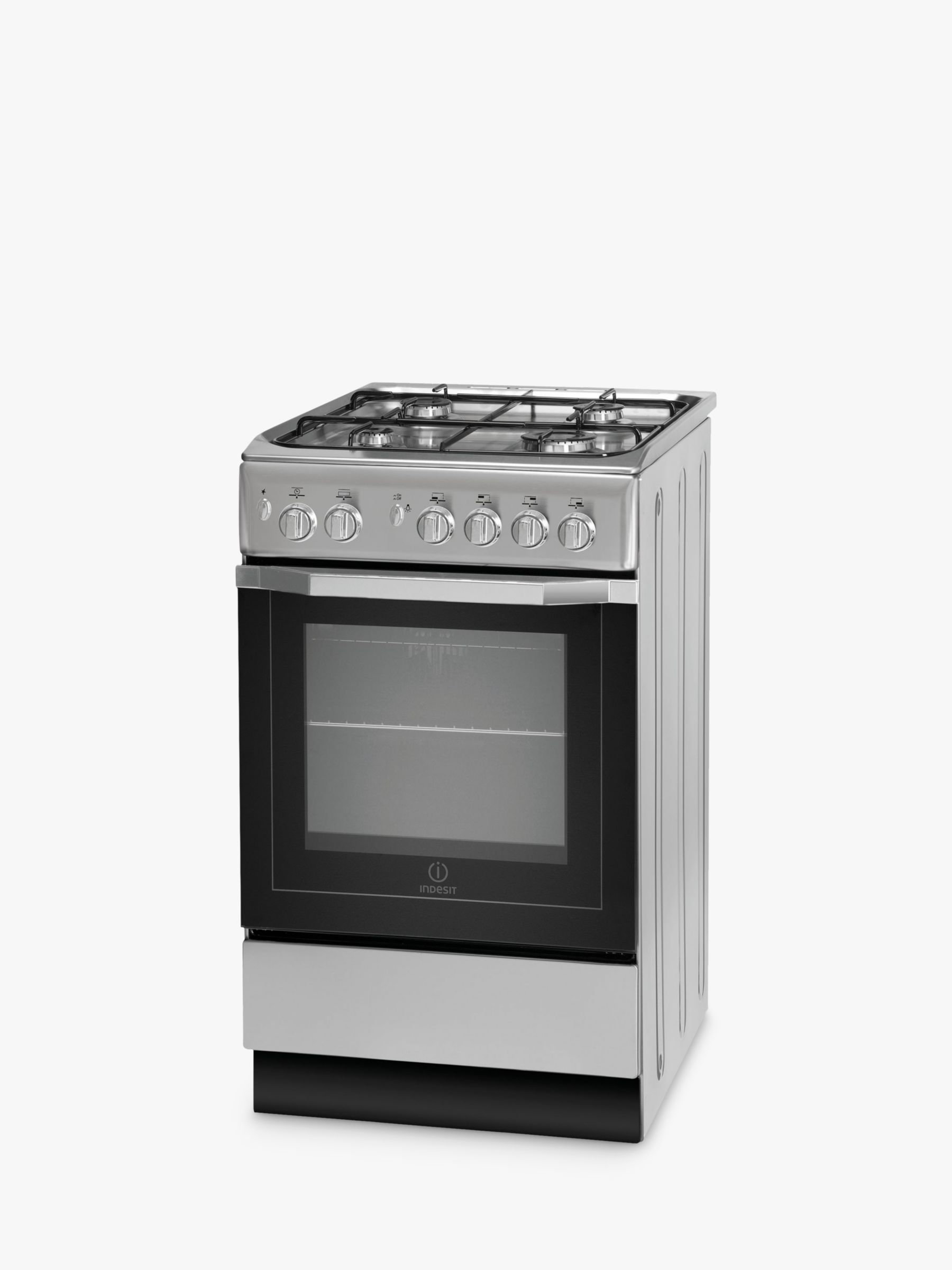Indesit I5GG1S Freestanding Gas Cooker, Silver
