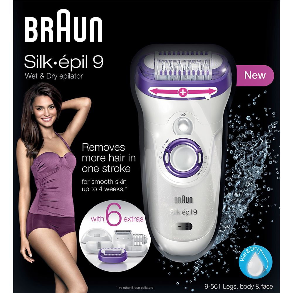 Braun Silk-épil SE9561 Wet & Dry Cordless Epilator Hair Remover