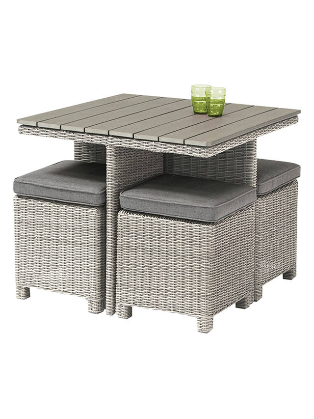 Kettler Palma 4 Seater Garden Cube Table And Chairs Set - Cube 4 Seater Rattan Effect Patio Set