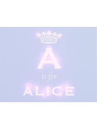 Illuminated Canvas - Personalised Royal Darling for Girls Canvas Print, 60 x 40cm