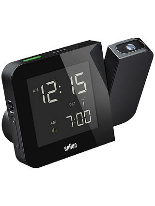 Braun Projection Radio Controlled Alarm Clock, Black