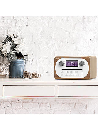 Pure Evoke C-D4 DAB+/FM Bluetooth Compact All-In-One Music System With Remote Control, Walnut