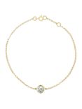 London Road 9ct Gold Portobello Raindrop Diamond Bracelet, Yellow Gold