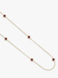 London Road 9ct Gold Raindrop Necklace, Yellow Gold/Ruby