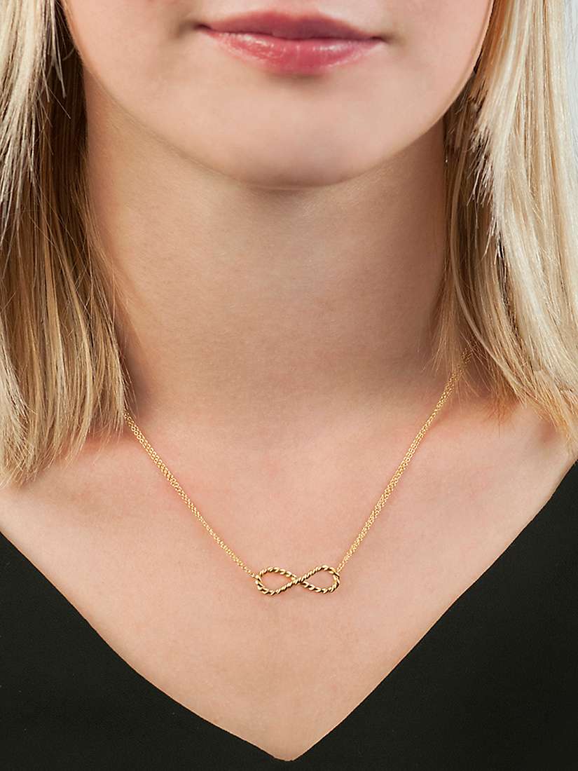 Buy London Road 9ct Yellow Gold Large Infinity Pendant, Gold Online at johnlewis.com