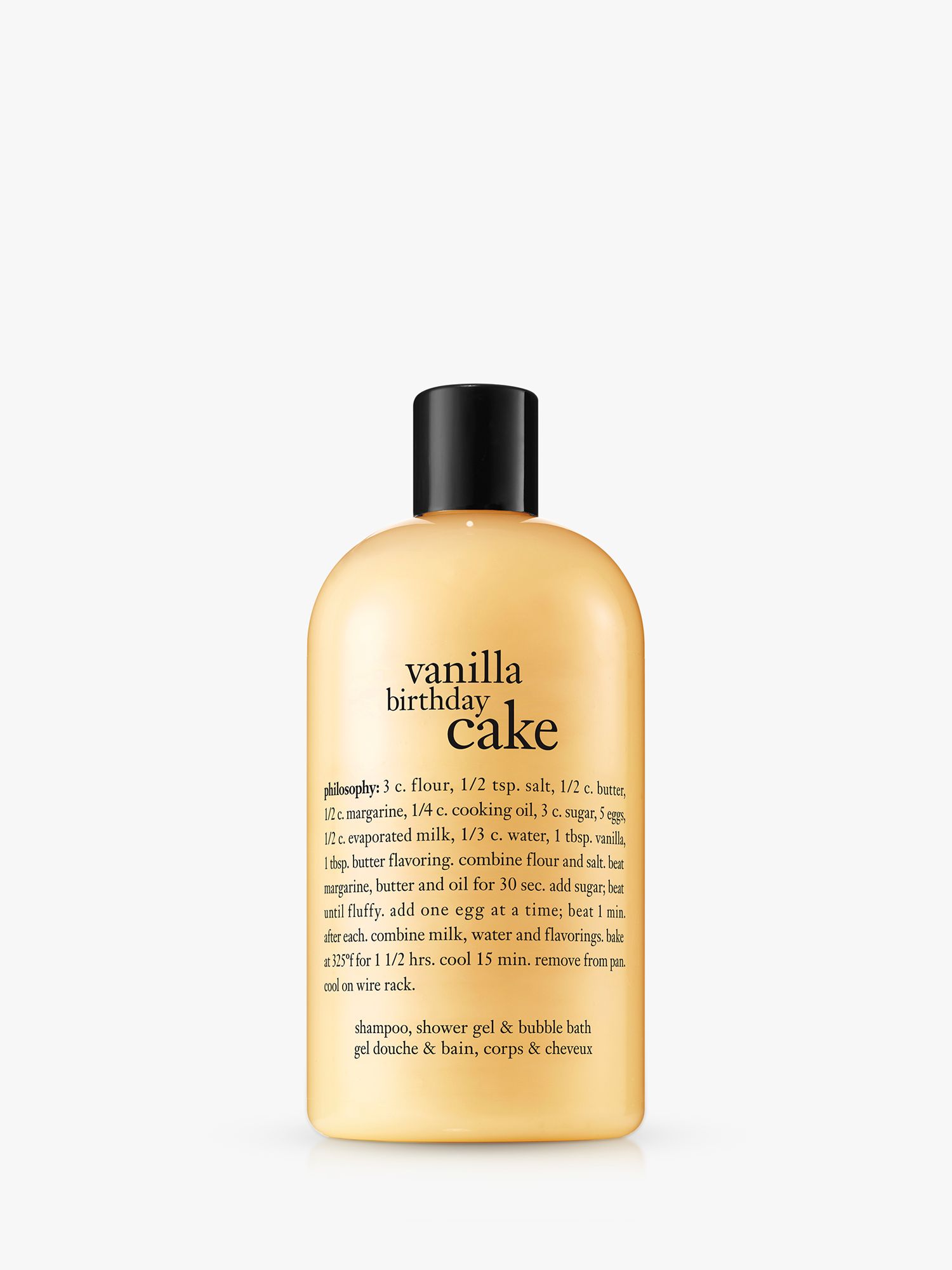Philosophy Vanilla Birthday Cake Shampoo/Shower Gel/Bubble Bath, 480ml