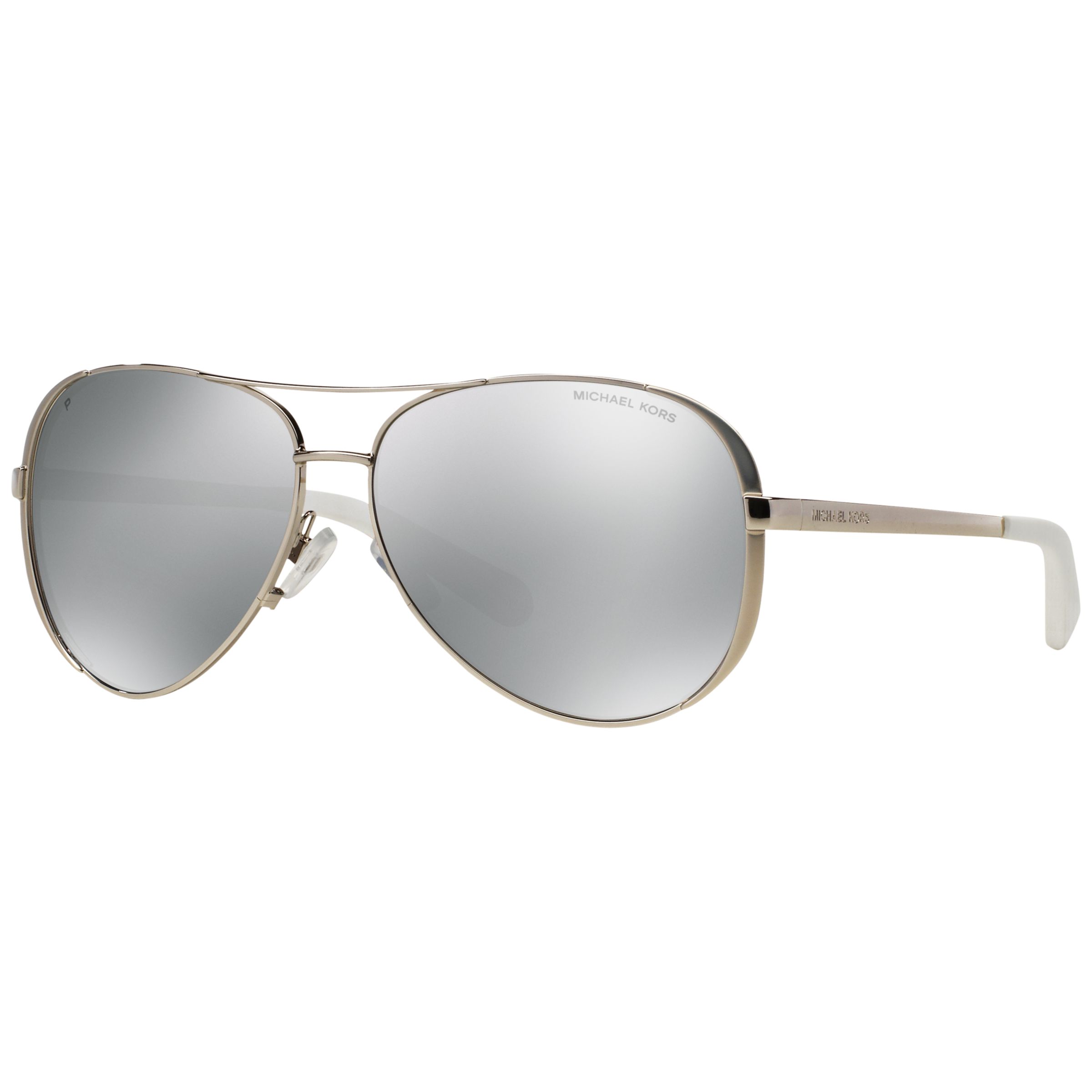 michael kors silver aviator sunglasses