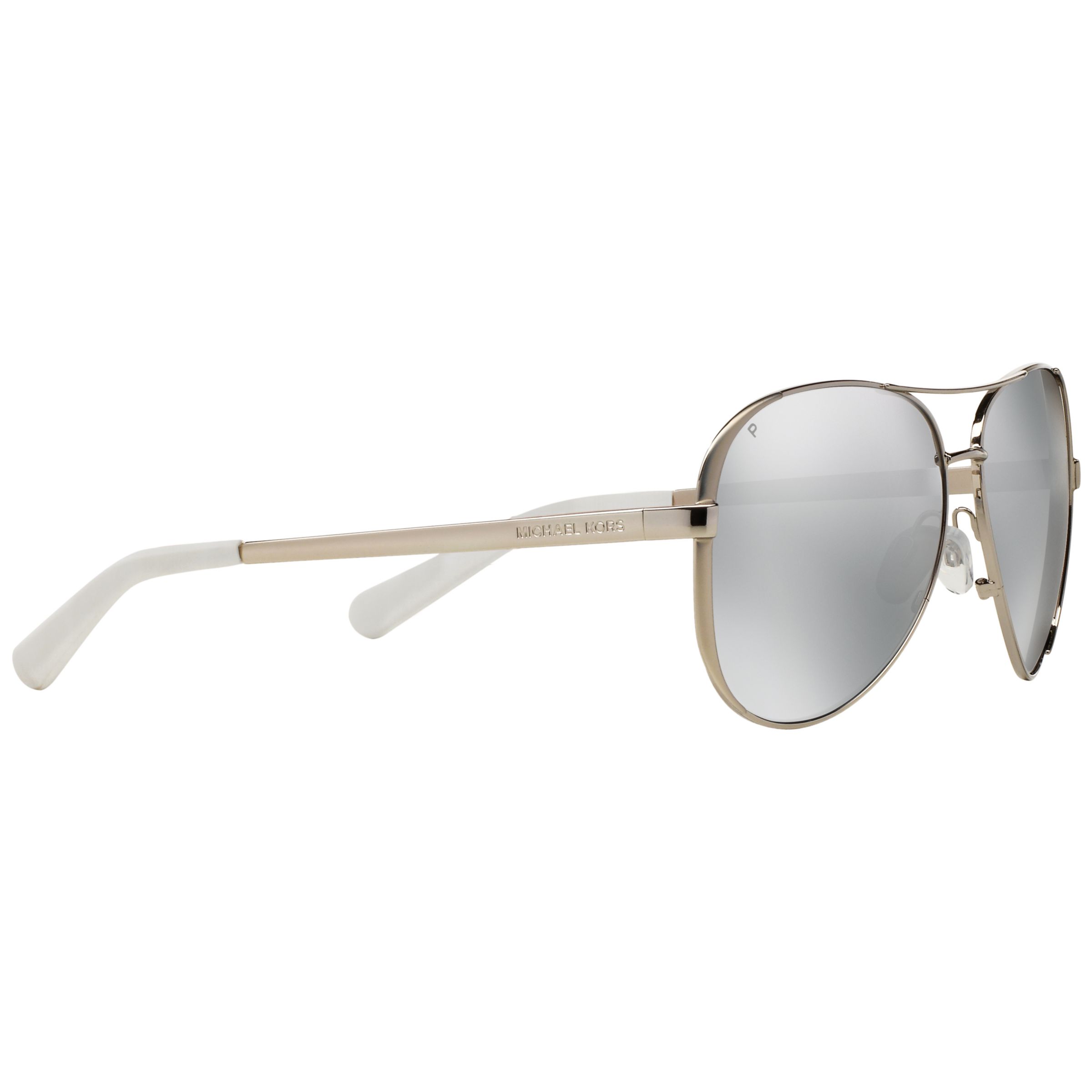 Michael Kors Mk5004 Chelsea Polarised Aviator Sunglasses Silver At
