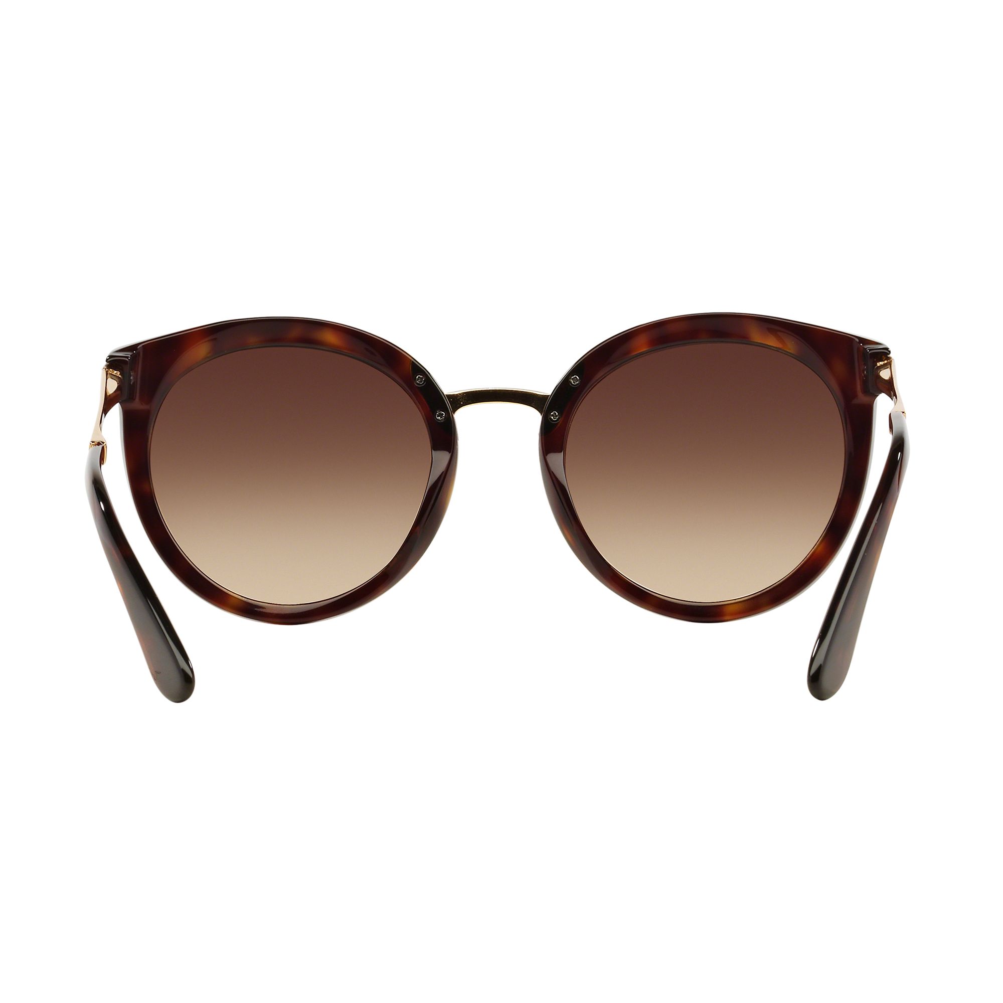 Dolce & Gabbana DG4268 Round Sunglasses, Tortoise at John Lewis & Partners