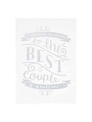 Lagom Designs Best Couple I Know Wedding Card