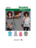 Simplicity Women's Knit Tops, 8016