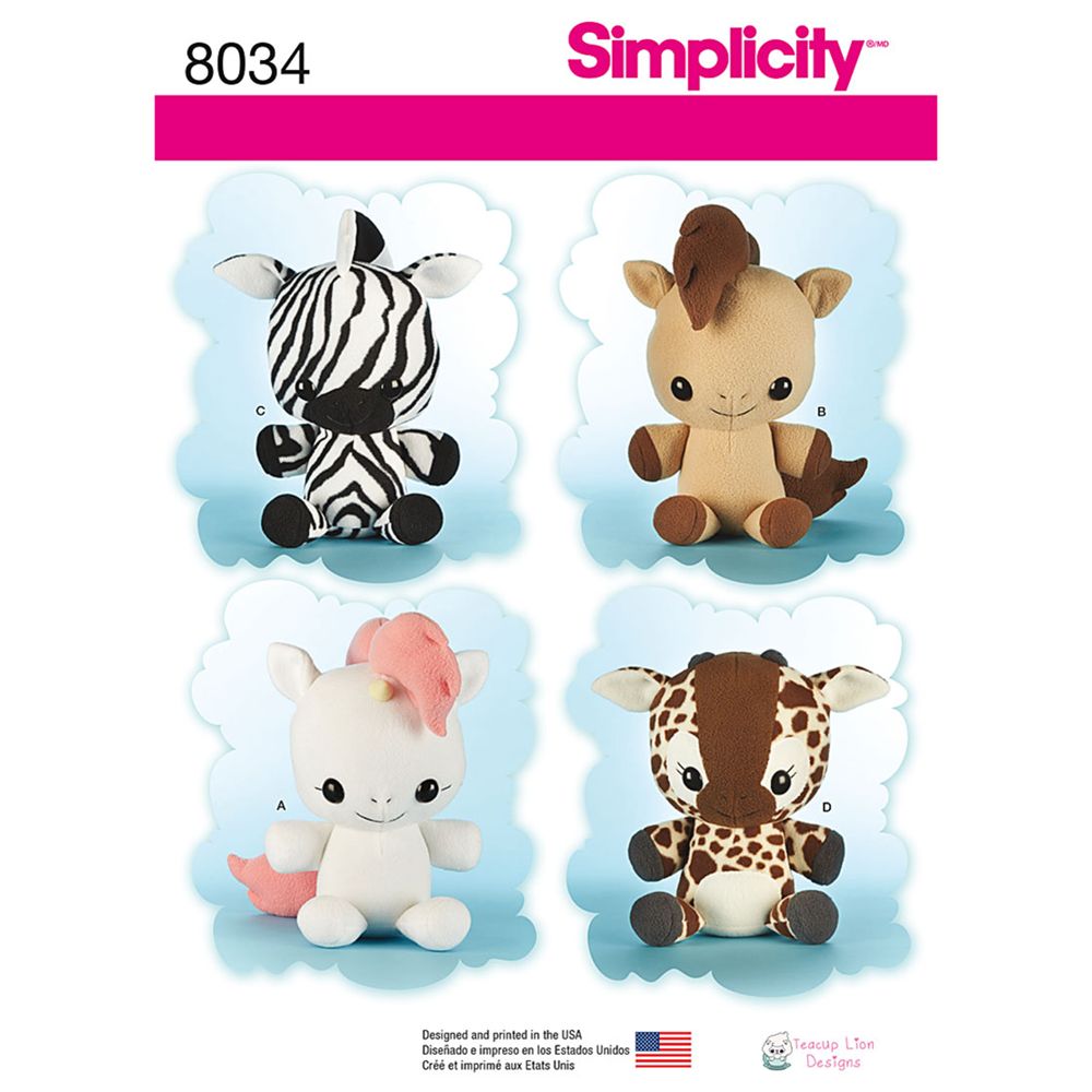 Simplicity Children's Stuffed Animal Toys, 8034