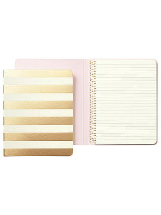 kate spade new york Gold Stripe Spiral Notebook